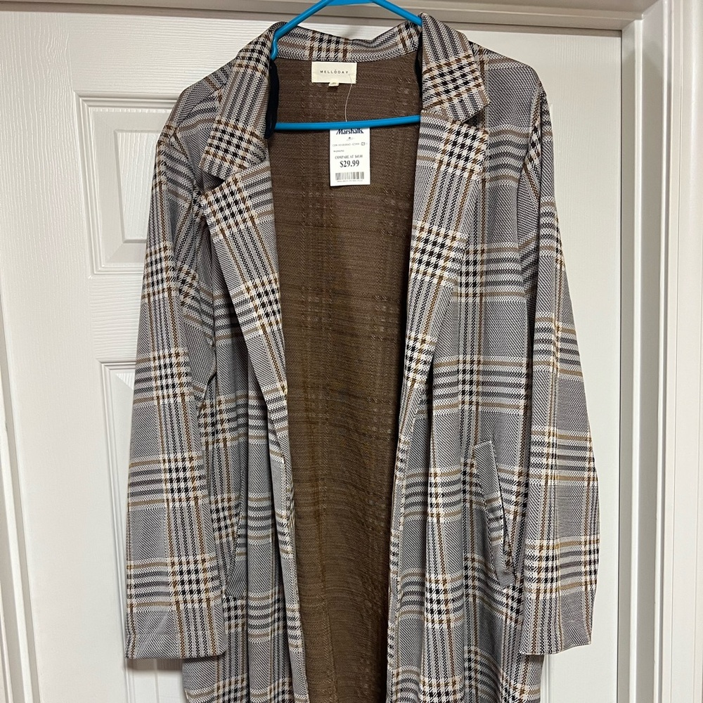 Soft plaid blazer 2x!